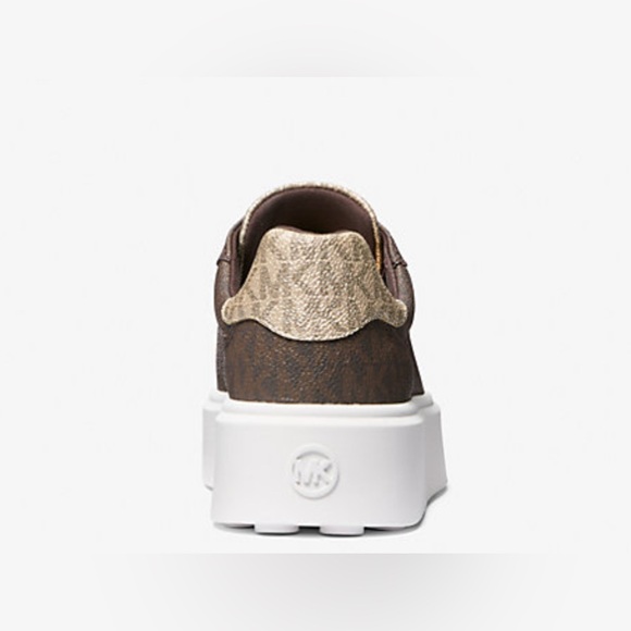 Metallic Two-Tone Signature Logo Platform Sneaker. Size 7 - Picture 5 of 7